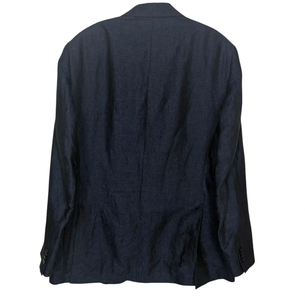 Haspel Men's Navy Linen Two Piece Suit Blazer Trousers Classic Summer Tailoring
